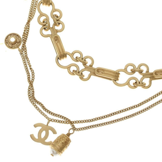 Chanel CC Logo Pendant Chain Gold