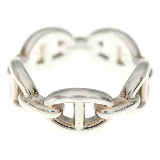 Hermes Shake D'ancre Enchainee Ring Silver