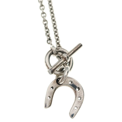 Hermes Horse Shoe Amulet Necklace Silver — view 3