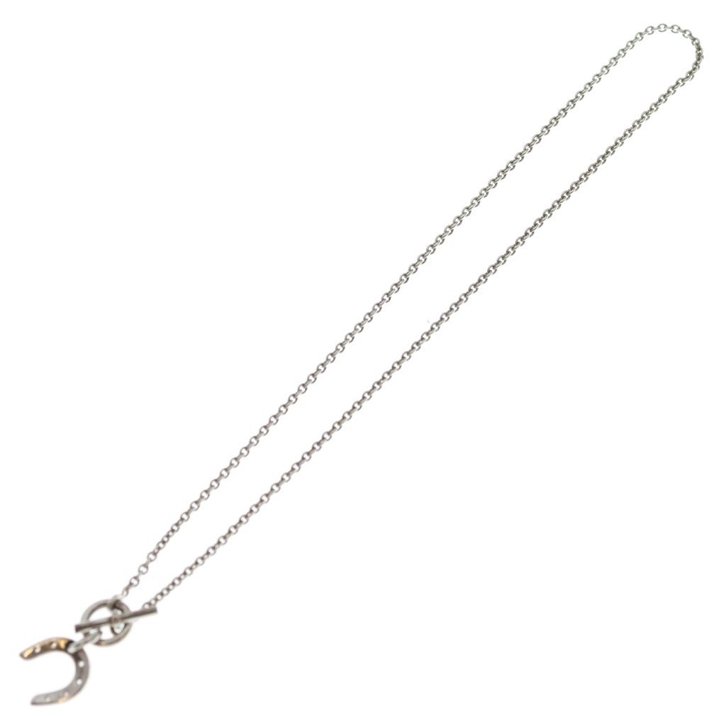 Hermes Horse Shoe Amulet Necklace Silver — view 2