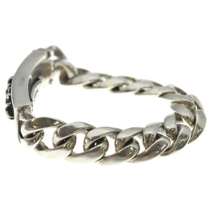Chrome Hearts ID Floral Crs Cross ID Classic Link Bracelet Silver — view 4