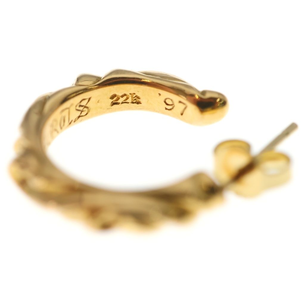 Chrome Hearts 22k Hoop Scrool 1 22k Scroll Gold Earrings — view 6