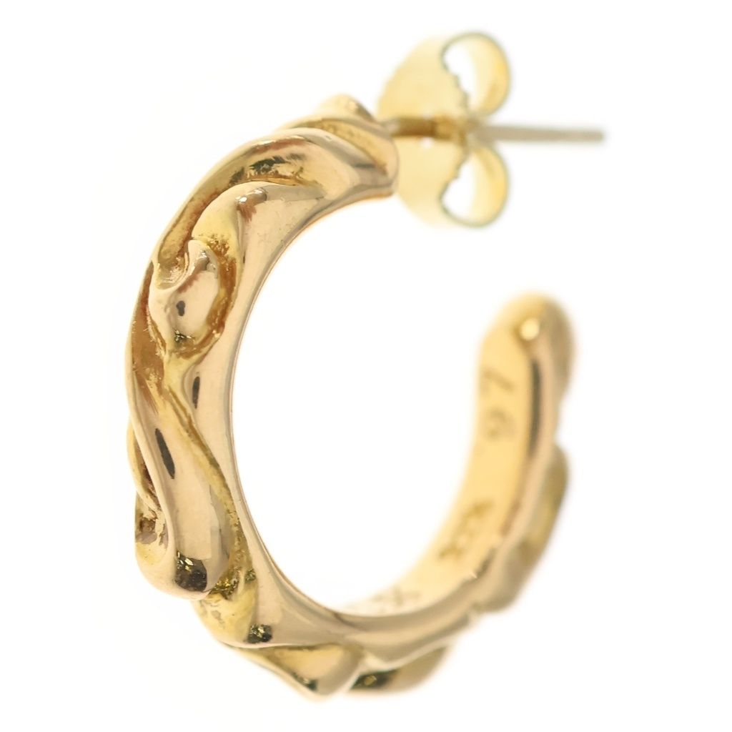 Chrome Hearts 22k Hoop Scrool 1 22k Scroll Gold Earrings