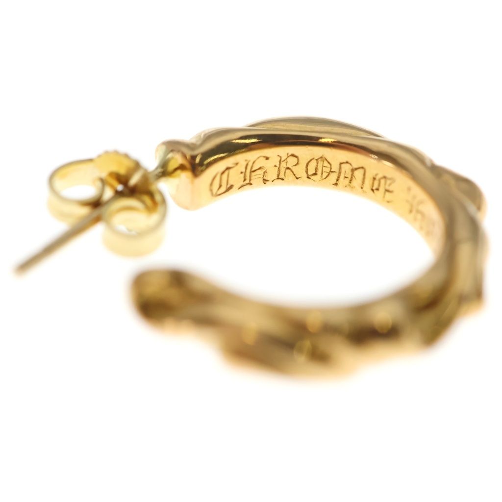 Chrome Hearts 22k Hoop Scrool 1 22k Scroll Gold Earrings — view 5