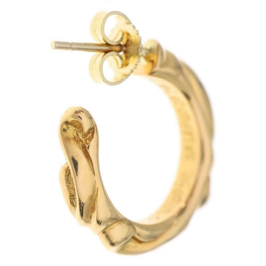 Chrome Hearts 22k Hoop Scrool 1 22k Scroll Gold Earrings — view 2
