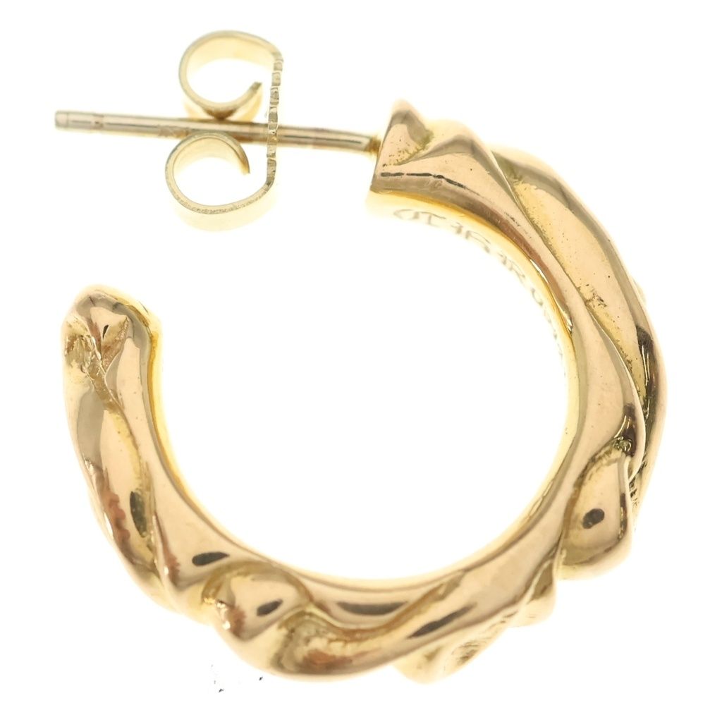 Chrome Hearts 22k Hoop Scrool 1 22k Scroll Gold Earrings — view 4