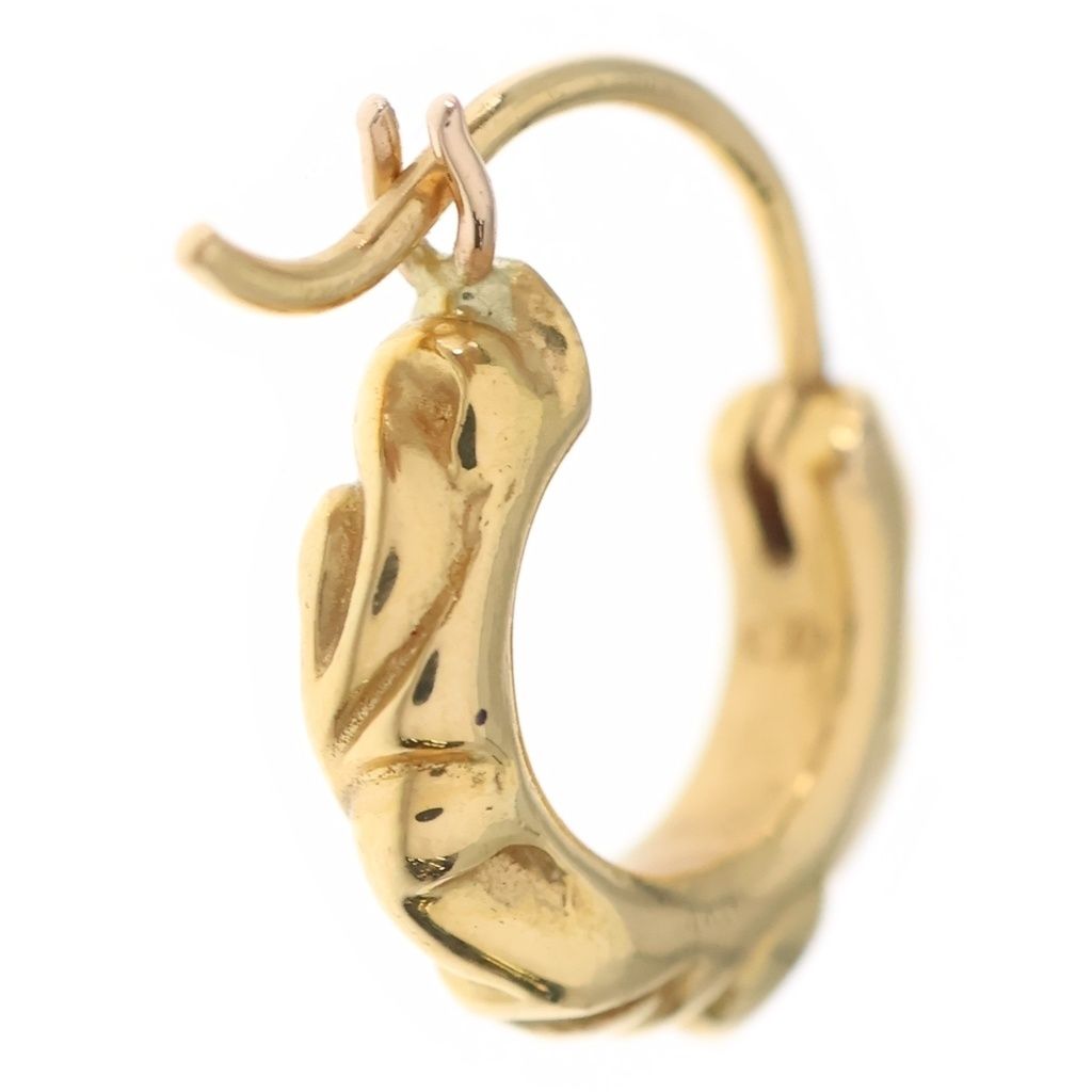 Chrome Hearts 22k Tny Hoop Scrl Thai Nice Kroll Earrings Gold — view 2