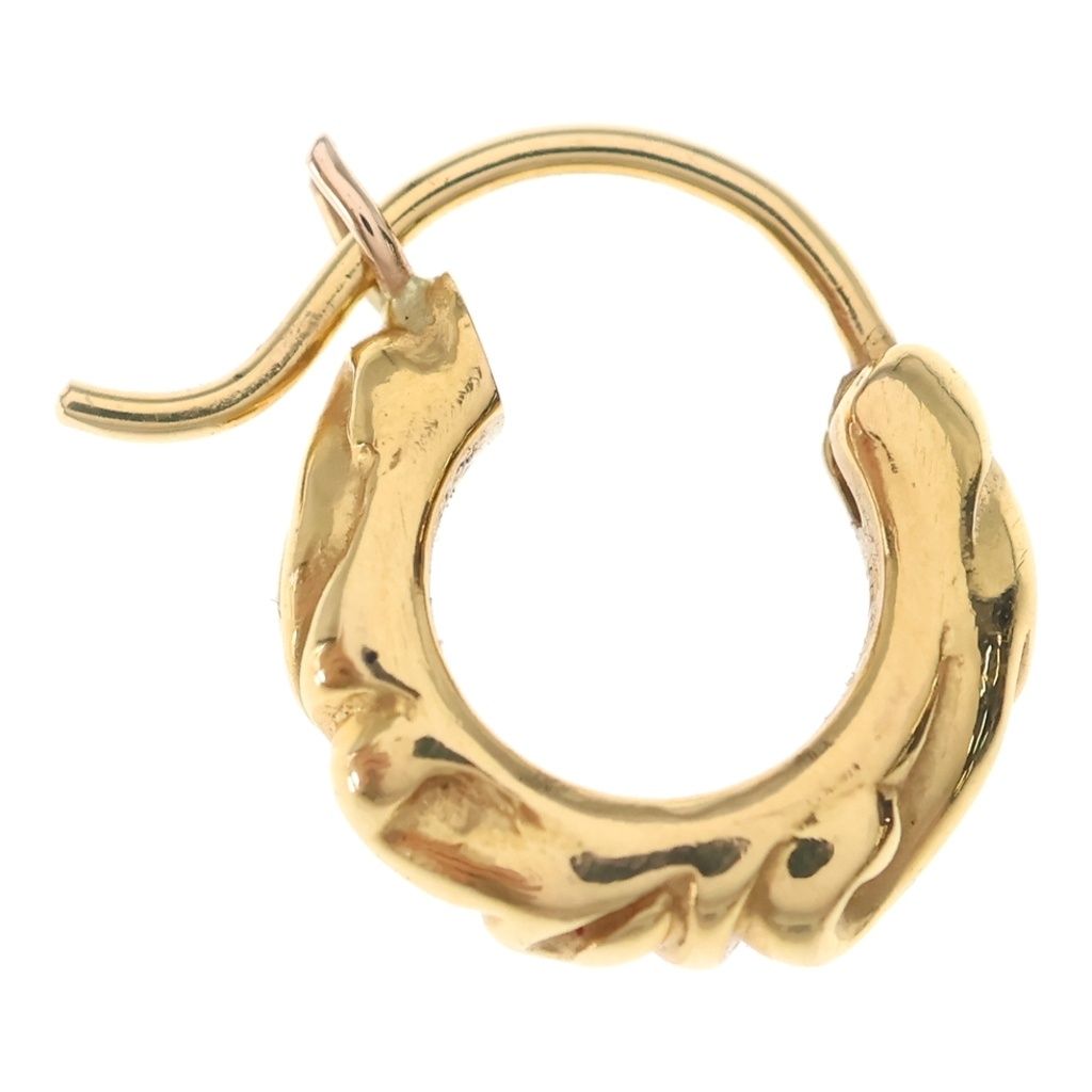 Chrome Hearts 22k Tny Hoop Scrl Thai Nice Kroll Earrings Gold — view 4