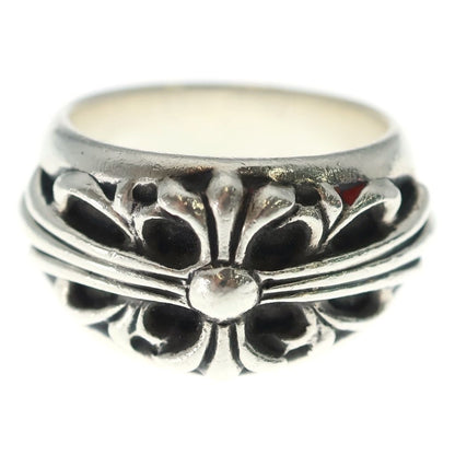 Chrome Hearts Flrl Crs Floral Cross Ring Silver — view 4