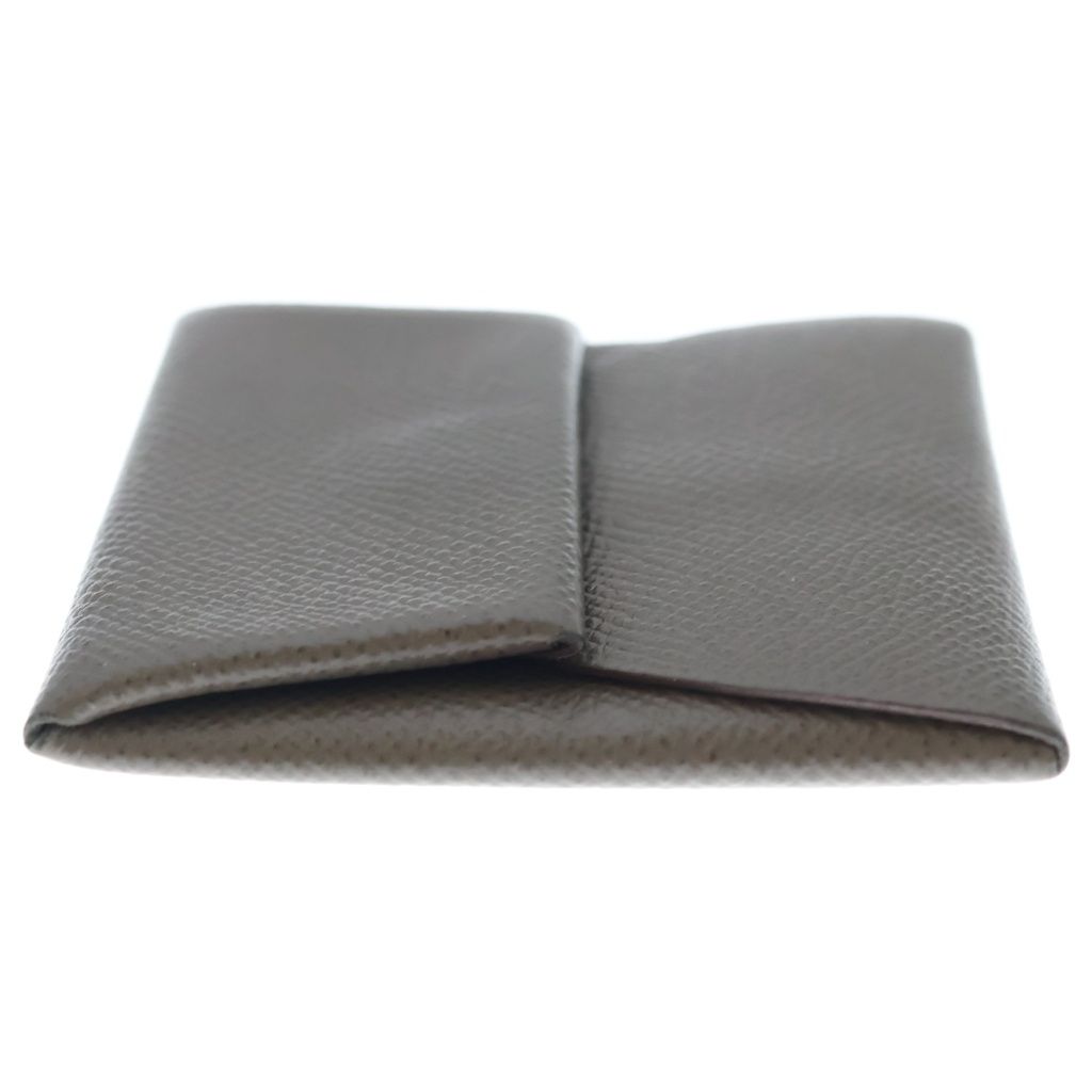 Hermes Bastia Brown Gray Case Mini Wallet Coin Epsom Leather — view 3
