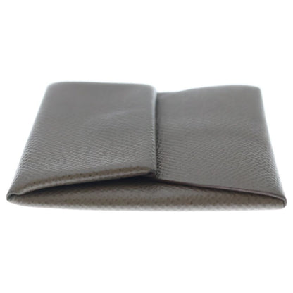 Hermes Bastia Brown Gray Case Mini Wallet Coin Epsom Leather — view 3