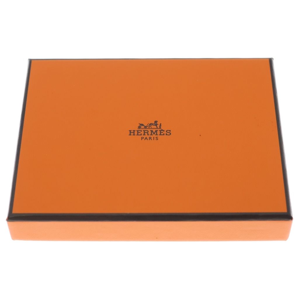 Hermes Bastia Brown Gray Case Mini Wallet Coin Epsom Leather — view 6