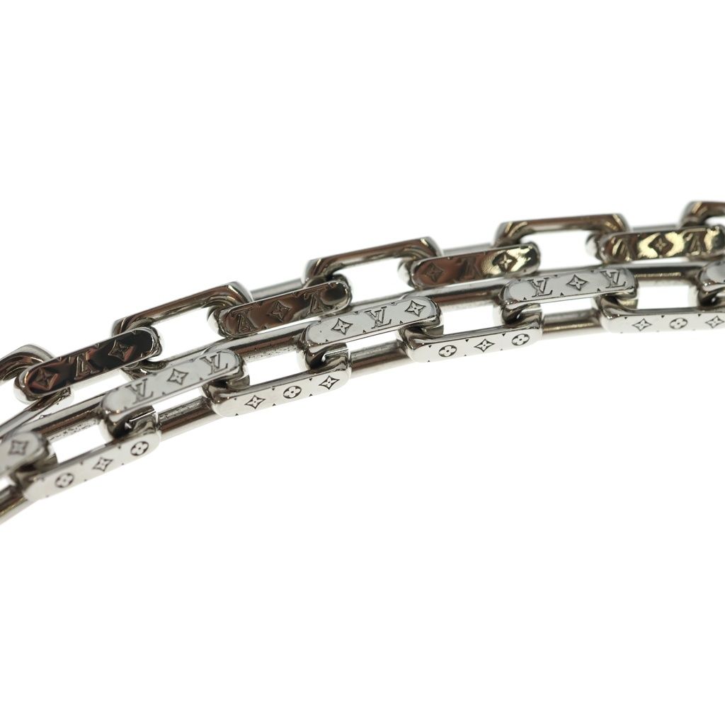 Louis Vuitton Monogram Collier Chain Necklace Silver — view 4