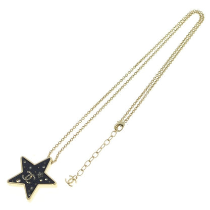 Chanel Star Motif Necklace CC Logo Rhinestone Gold — view 2