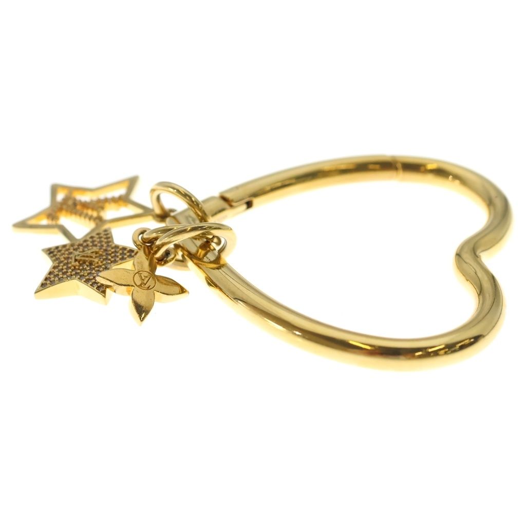 Louis Vuitton Constellation Heart Bag Charm Gold Rhinestone Key Holder — view 4