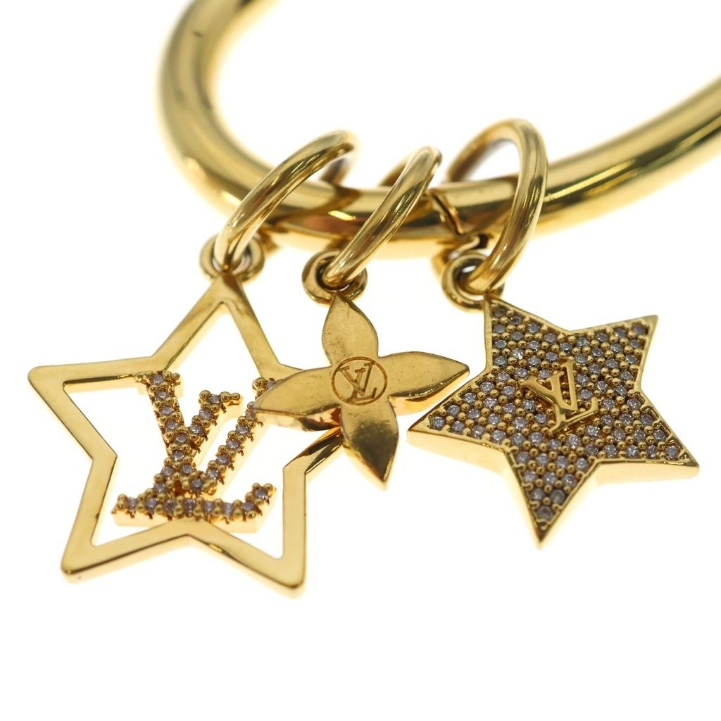Louis Vuitton Constellation Heart Bag Charm Gold Rhinestone Key Holder — view 6