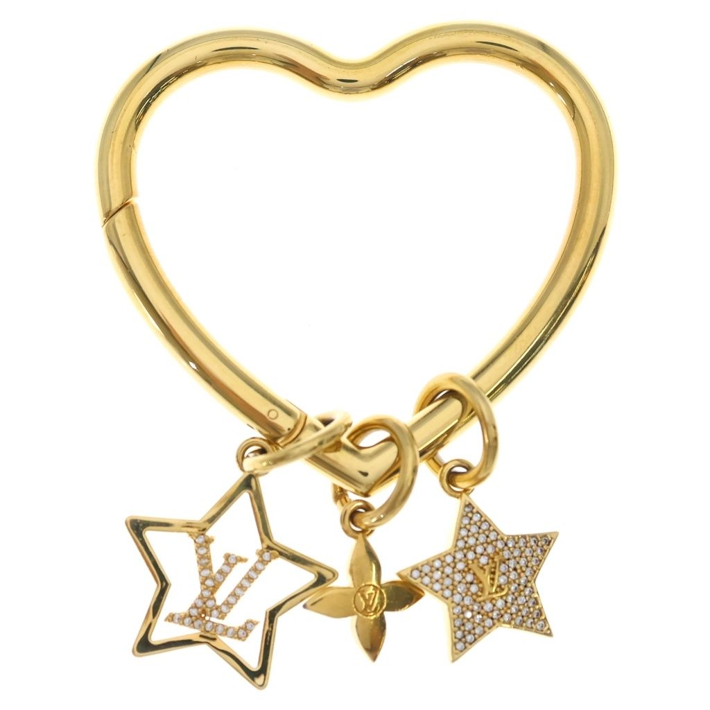 Louis Vuitton Constellation Heart Bag Charm Gold Rhinestone Key Holder