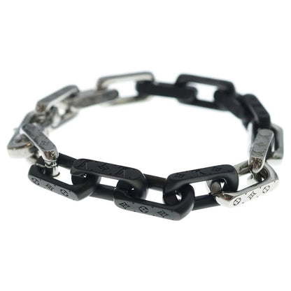 Louis Vuitton Collier Monogram Chain Bracelet Black Silver — view 3