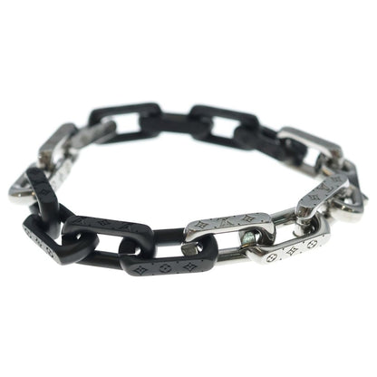 Louis Vuitton Collier Monogram Chain Bracelet Black Silver — view 4