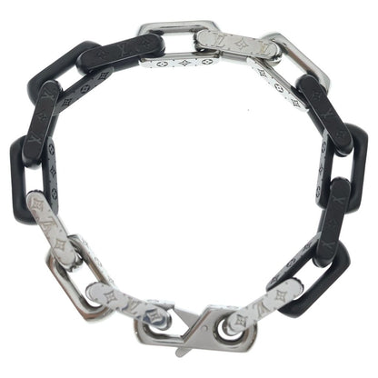 Louis Vuitton Collier Monogram Chain Bracelet Black Silver — view 2