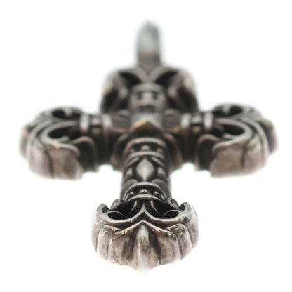 Chrome Hearts Charm Filigree Tiny Cross Pendant Silver — view 5