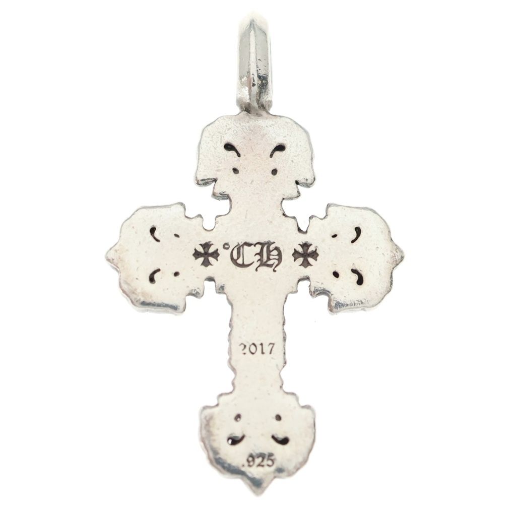 Chrome Hearts Charm Filigree Tiny Cross Pendant Silver — view 2