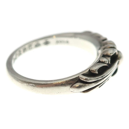 Chrome Hearts Baby Classic Floral Black Sling Silver Ring — view 3