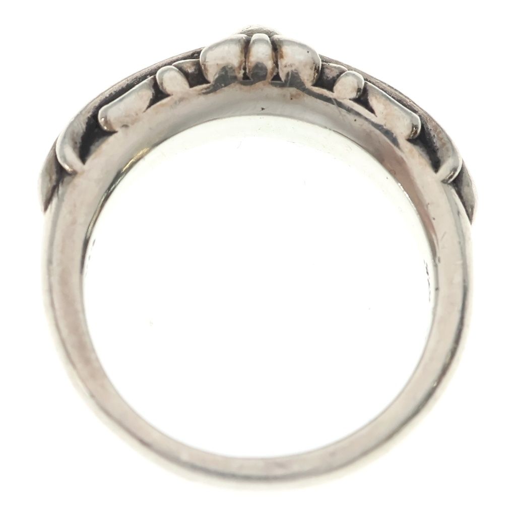 Chrome Hearts Baby Classic Floral Black Sling Silver Ring — view 6