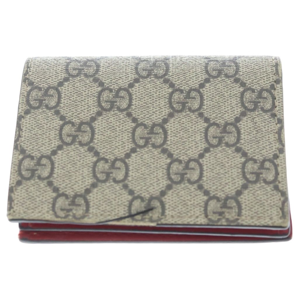 Gucci GG Supreme Cherry Compact Wallet Bifold Beige — view 2