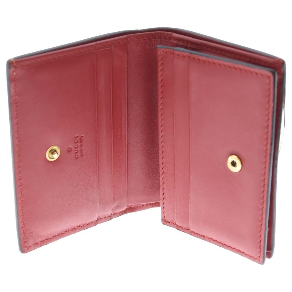 Gucci GG Supreme Cherry Compact Wallet Bifold Beige — view 4