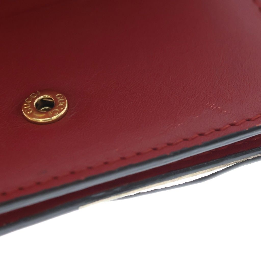 Gucci GG Supreme Cherry Compact Wallet Bifold Beige — view 5