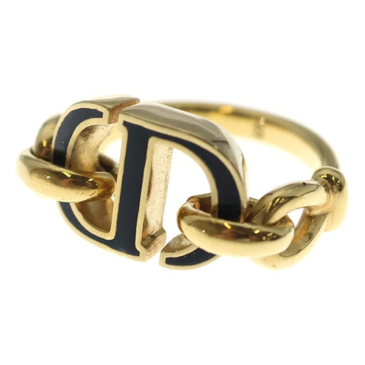 Dior Montaigne Ring Gold Plated Black