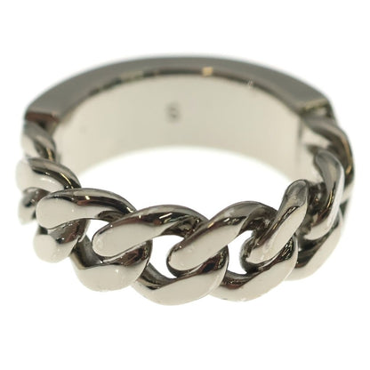 Dior Couture Logo Metal Chain Link Ring Silver — view 2