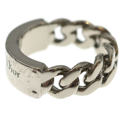 Dior Couture Logo Metal Chain Link Ring Silver — view 4