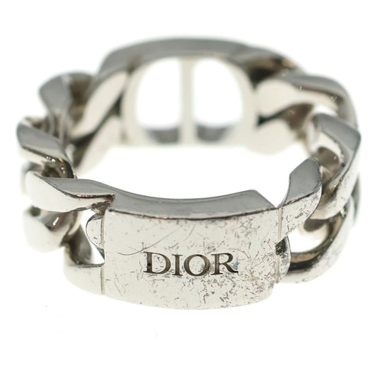 Dior CD Icon Chain Link Signature Ring Silver