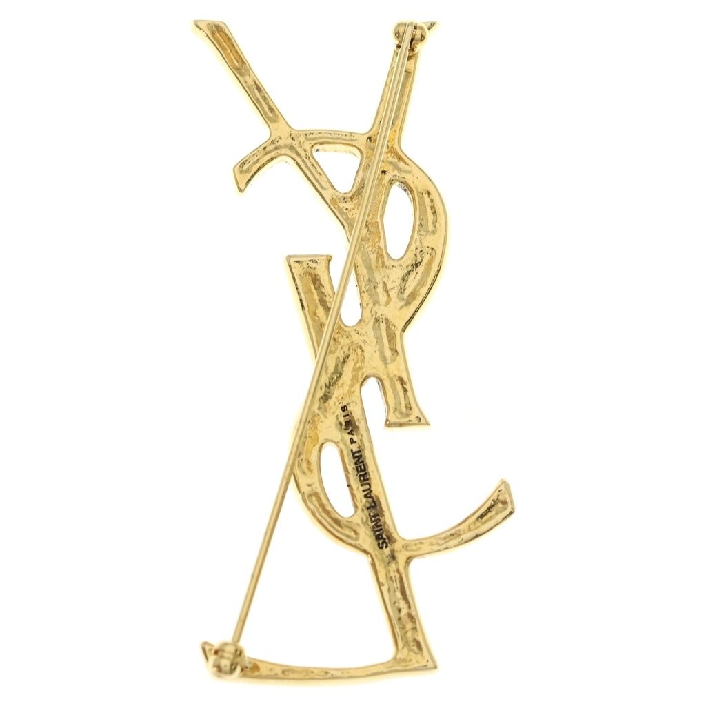 Saint Laurent Paris Opyum Broche YSL Cassandra Gold — view 2