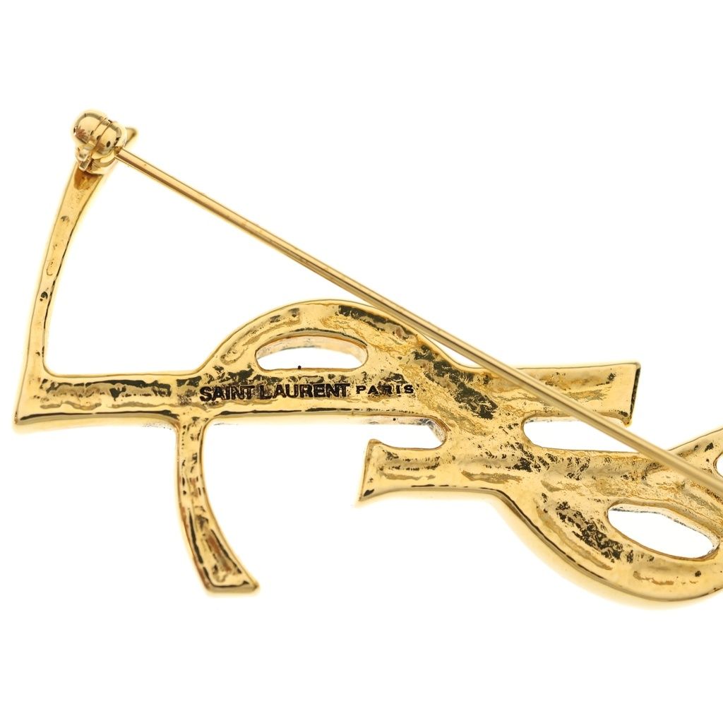 Saint Laurent Paris Opyum Broche YSL Cassandra Gold — view 5