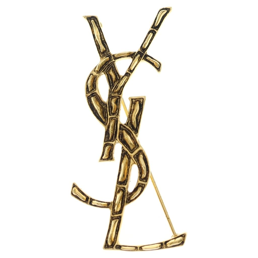 Saint Laurent Paris Opyum Broche YSL Cassandra Gold