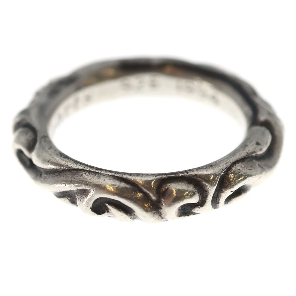 Chrome Hearts Scrl Band Scroll Ring Silver — view 3