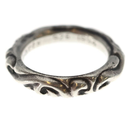 Chrome Hearts Scrl Band Scroll Ring Silver — view 3