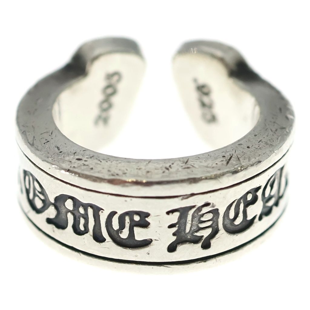 Chrome Hearts LG Scroll Label Ring Silver