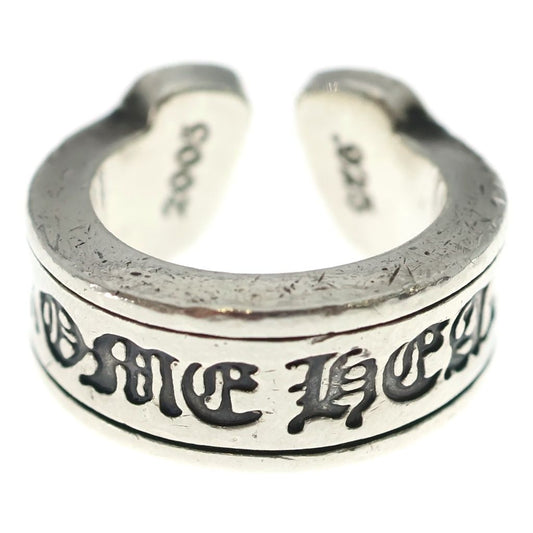Chrome Hearts LG Scroll Label Ring Silver