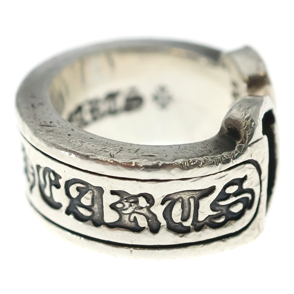 Chrome Hearts LG Scroll Label Ring Silver — view 4