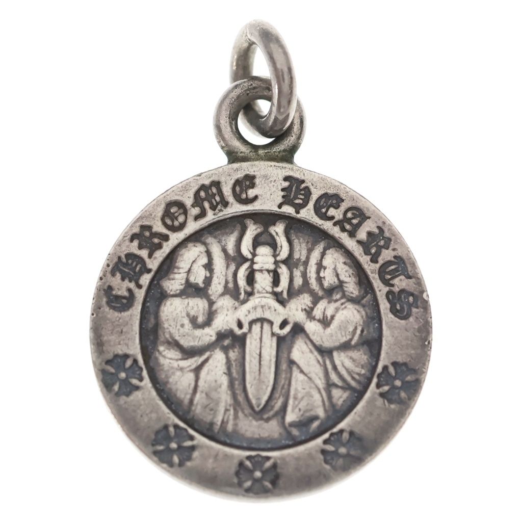 Chrome Hearts Chrm Angl Mdl V2 Angel Medal Charm Pendant Silver