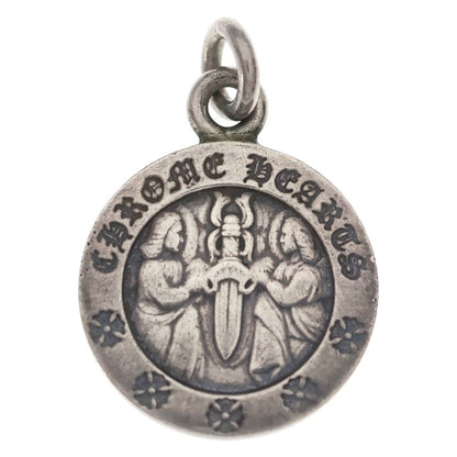 Chrome Hearts Chrm Angl Mdl V2 Angel Medal Charm Pendant Silver
