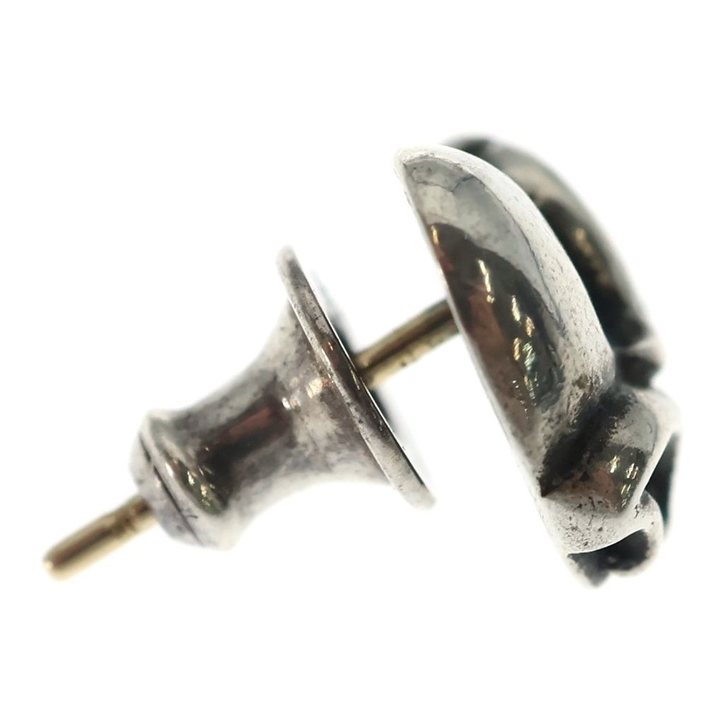 Chrome Hearts Stud Heart Earrings Silver — view 4