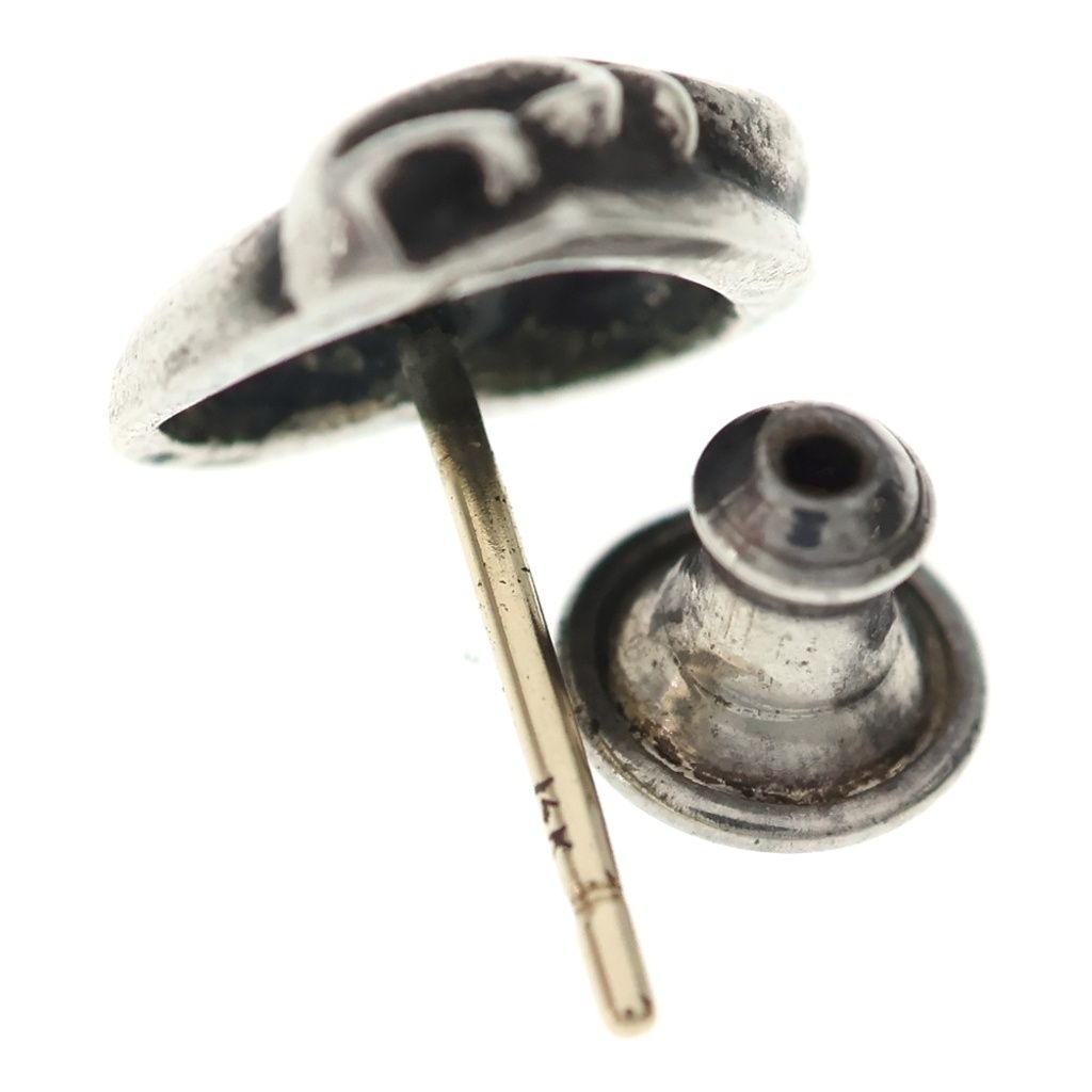 Chrome Hearts Stud Heart Earrings Silver — view 5