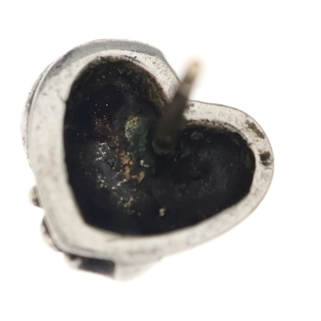 Chrome Hearts Stud Heart Earrings Silver — view 6