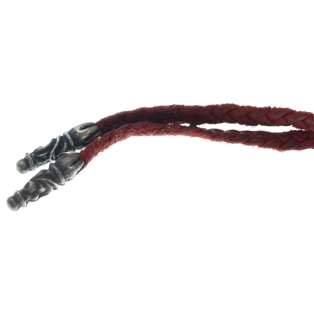 Chrome Hearts Leather Braid Scroll Blade Necklace — view 4