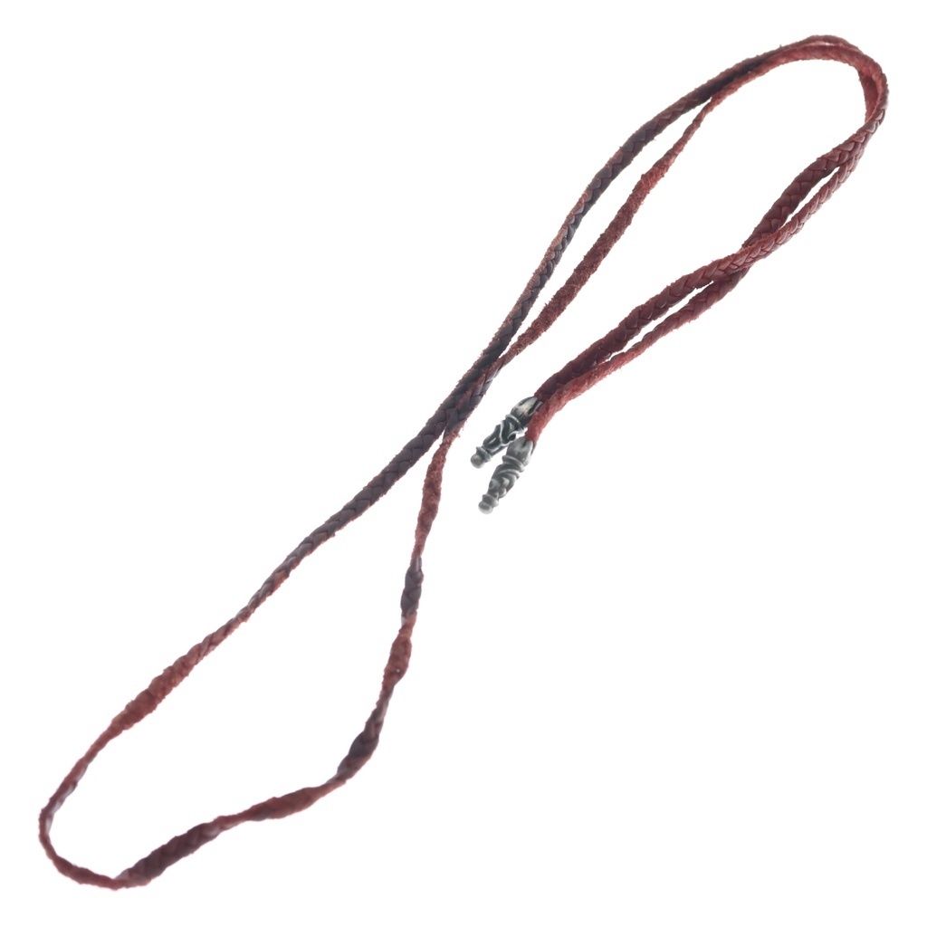 Chrome Hearts Leather Braid Scroll Blade Necklace — view 2